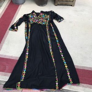 Hand embroidered Moroccan maxi dress